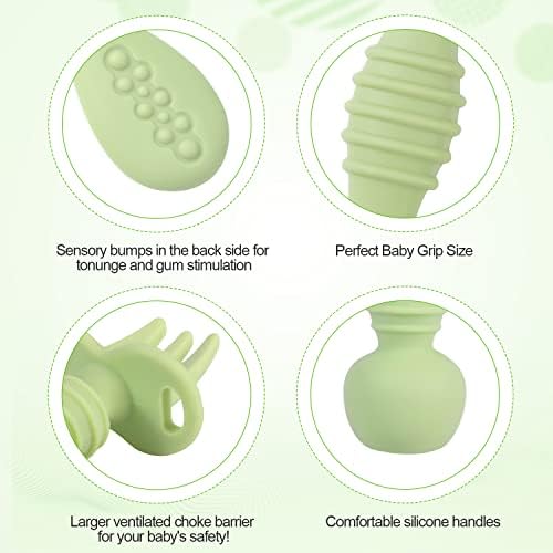 4-Piece Silicone Baby Spoons for Self-Feeding
