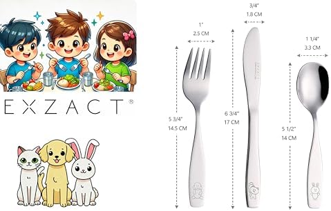 Exzact Childrens Flatware 6pcs Set