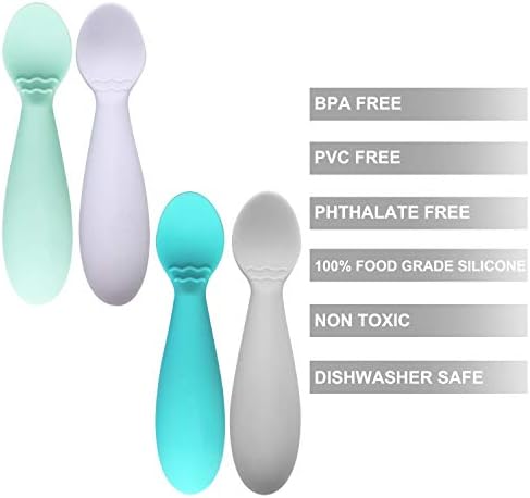 PandaEar Safe Baby Spoons 4-Pack