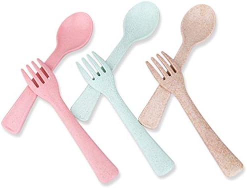 Boieo Toddler Forks Spoons Set - Safe Eco-Friendly Baby