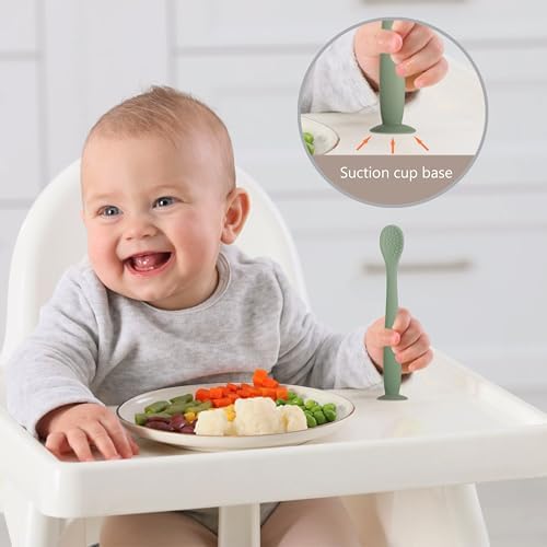 Safe Silicone Baby Feeding Spoons Set for Babies