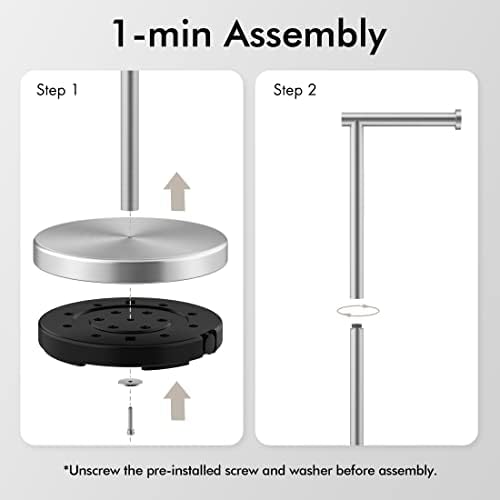 Sturdy 304 Stainless Steel Toilet Paper Holder Brushed Nickel