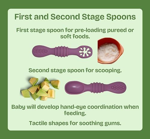 Perfect for Baby 6-Piece Silicone Spoons for Weaning
