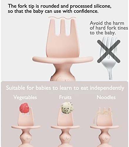 Perfect Baby Utensils Set Self-Feeding Ergonomic Design Safety Baffled 12-Piece binge