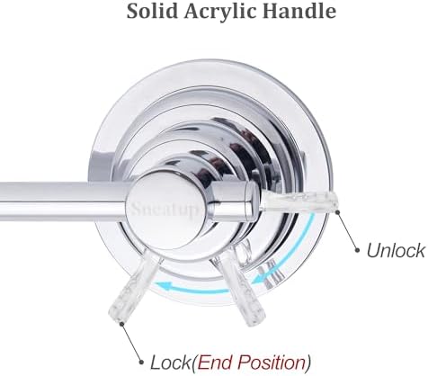 Sneatup Suction-Cup Extendable Towel Bar Stainless Steel 17-29