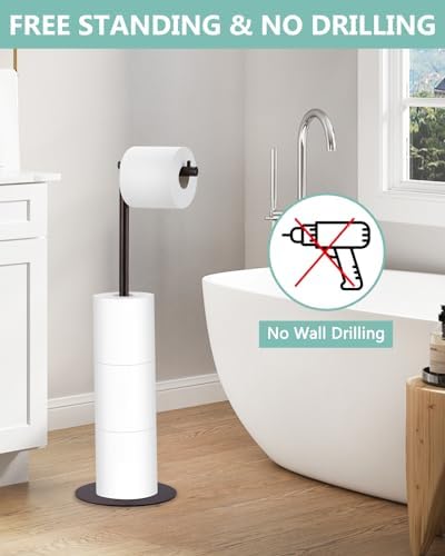 Space-Saving Toilet Paper Holder Stand