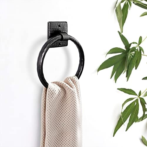 Elegant Wall-Mount Towel Holder for Rustic Style