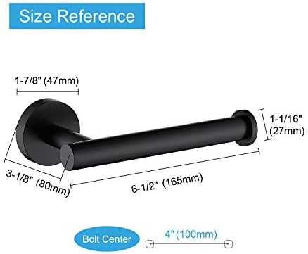 TASTOS Matte Black Toilet Paper Holder