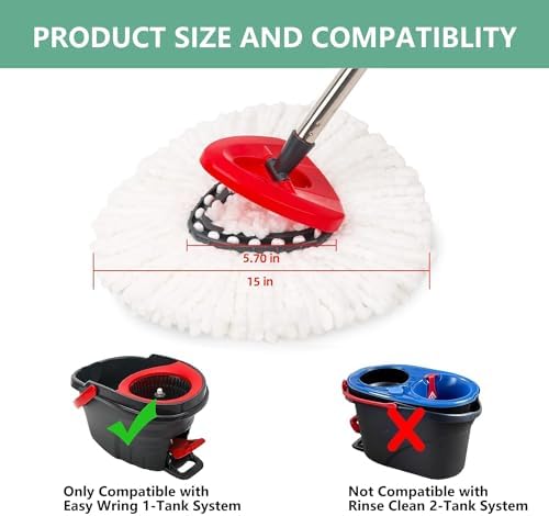 Deep Cleaning Design - Isquene 5-Pack Mop Replaceable Heads