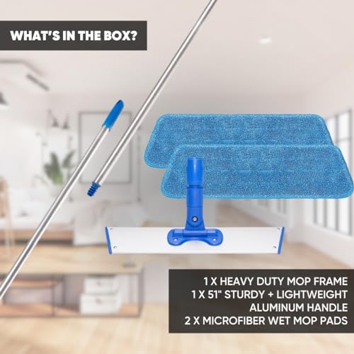 Cinch Pro-Grade Microfiber Mop for Hardwood Floors Reusable Powerful