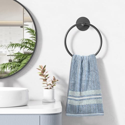 Matte Black Bathroom Towel Holder - Durable and Stylish
