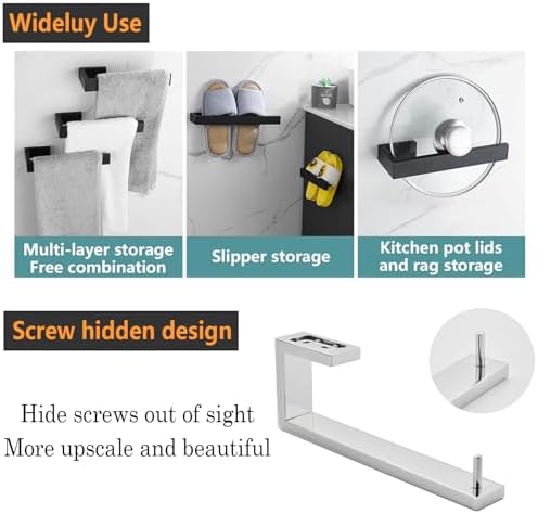 Rust-Proof Hand Towel Holder with Modern Design