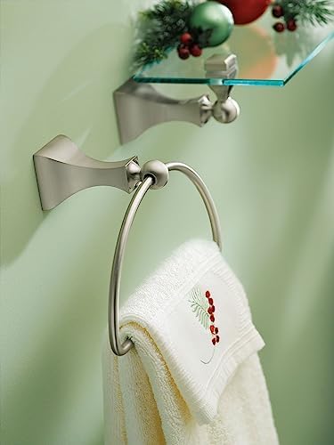 Moen Retreat Collection Brushed Nickel Towel Ring Wall Mount