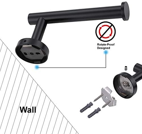 TASTOS Matte Black Toilet Paper Holder