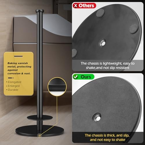 HHAOLUDUO Double-Action Toilet Paper Holder Stand