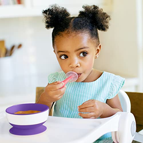 Munchkin Silicone Spoon Trainer Set with Choke Guard 4 Count Pink Purple