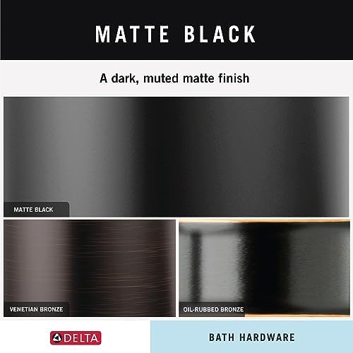 Delta Trinsic Hand Towel Holder - Matte Black Durable Rust-Resistant