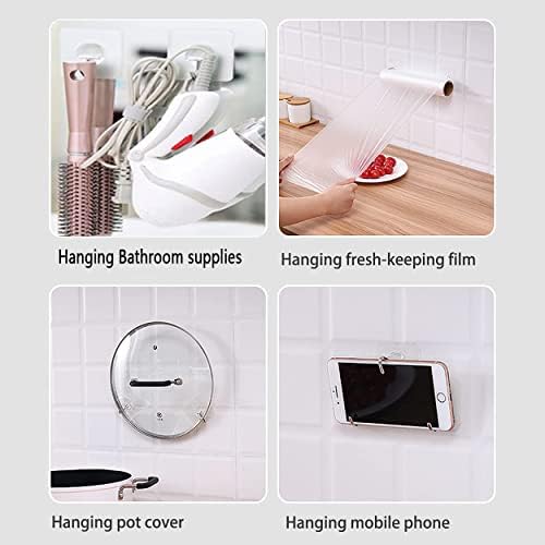 Adhesive Hooks Kitchen Wall Hooks 24 Pack Heavy Duty 33lb Max Nail Free