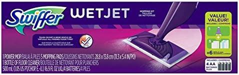 swiffer wetjet starter kit - reusable electric floor mop complete