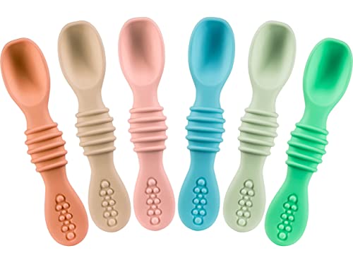 Self-Feeding Baby Spoons Silicone BPA-Free for 6 Months