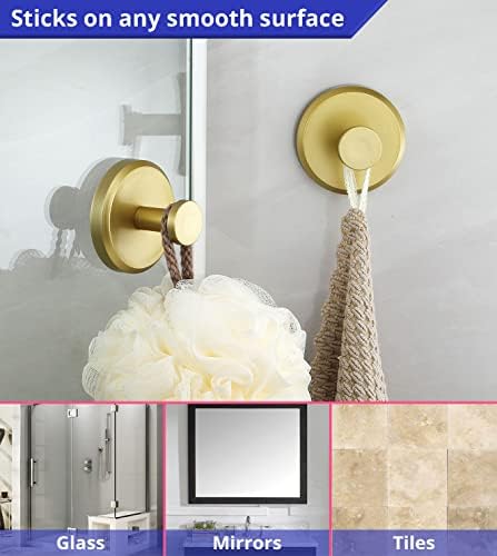 Cool Suction Cup Robe Towel Hook for Bathroom Kitchen Use Waterproof