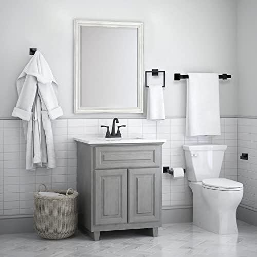 5-Piece Matte Black Bathroom Hardware Set 1