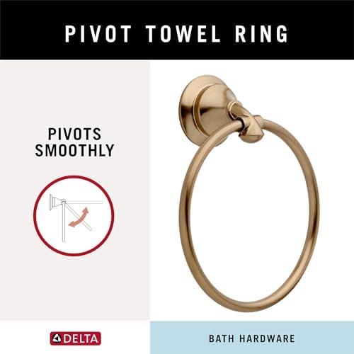Delta Faucet 79446-CZ Linden Towel Ring Perfect For Contemporary