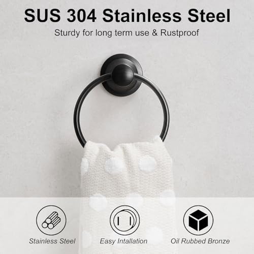 BESy Oil Rubbed Bronze Wall-Mounted Towel Holder