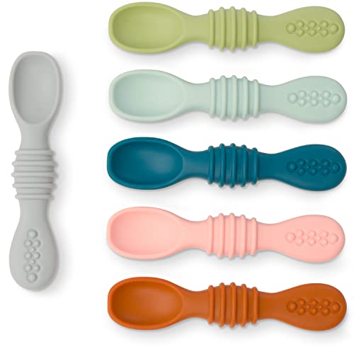 Simka Rose Silicone Baby Splitters - Safe Self-Feeding Easy to Clean dishwasherMicrowave Safe