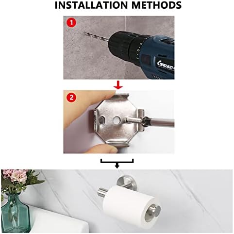 NearMoon Stainless Steel Toilet Paper Holder Brushed Nickel