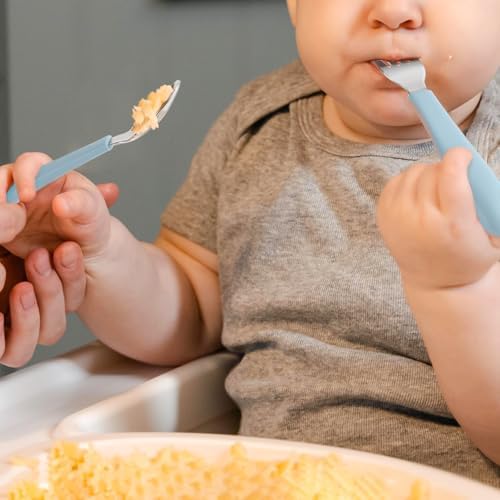 CoixFoam Toddler Utensils Set of 8 Safe for Self Feeding