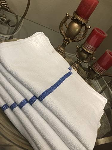 16x19 Jumbo Blue Striped Terry Cloth Mop Towels 60-Pack