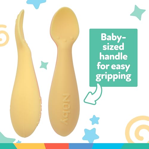 Glowing Nuby Silicone Mini Spoons safe