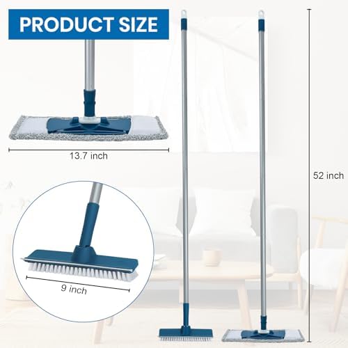 TrueYee Collapsible Mop Set for Tile hardwood and laminate floors