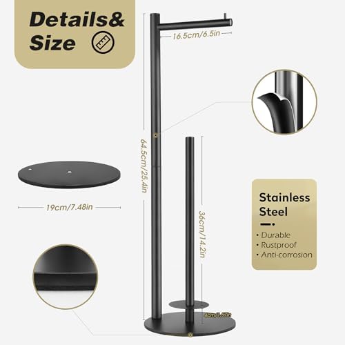 HHAOLUDUO Standing Toilet Paper Holder