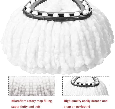 4-Pack of Microfiber Mop Heads