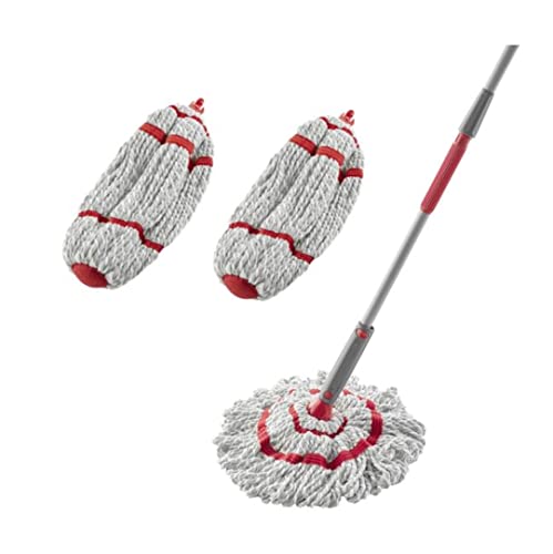 Rechargeable Microfiber Twist Mop Kit Machine Washable Deep Clean Multi-Surface Use