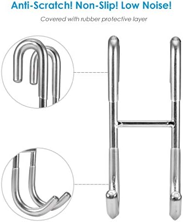 Simtive Silver Shower Door Hooks 2-Pack