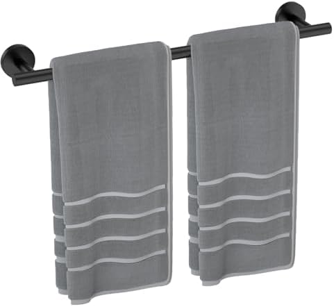 Matte Black Towel Bar 24-Inch Stainless Steel