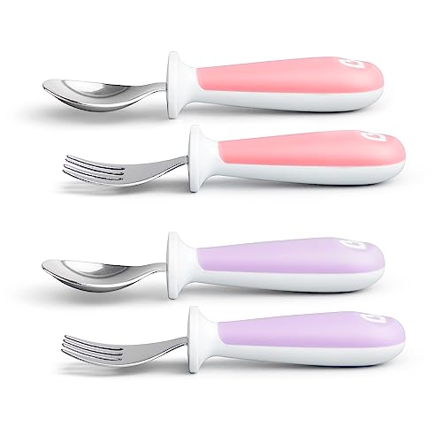 Perfect Toddler Flatware Set No Banging Quick Picks PinkPurple