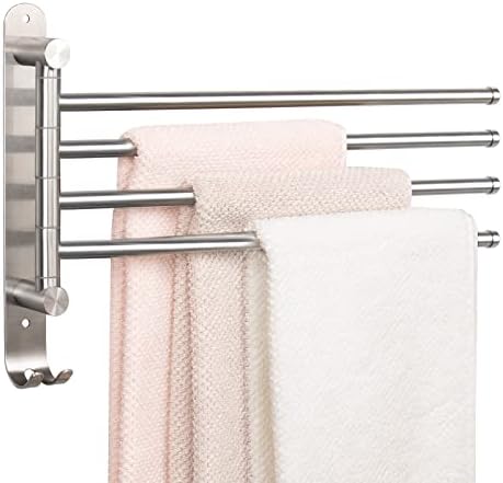 NearMoon Swivel Towel Rack Stainless Steel 4-Arm Towel Bar
