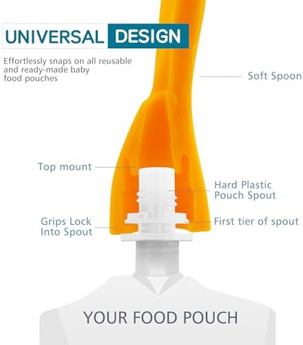 Universal Silicone Pouch Spoon 10-Pack