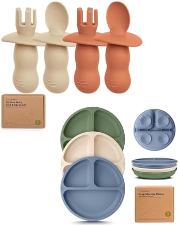 KeaBabies 4-Pack Baby Utensils Set for Toddlers BLW Phase 1-3