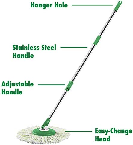 Libman Spin Mop Refill - Machine Washable 16-inch Diameter Deep-Cleaning Mop Head