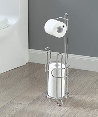 SunnyPoint Premium Toilet Roll Storage Holder Stand - Chrome
