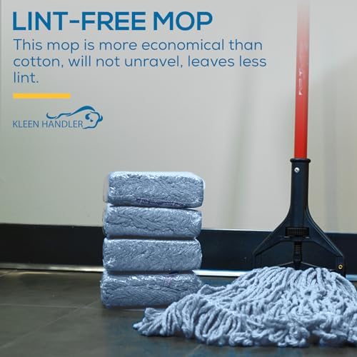 KLEEN HANDLER 3-Pack Replacement Mop Heads Durable Effective Blue Mop