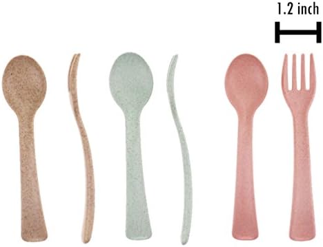 Boieo Toddler Forks Spoons Set - Safe Eco-Friendly Baby
