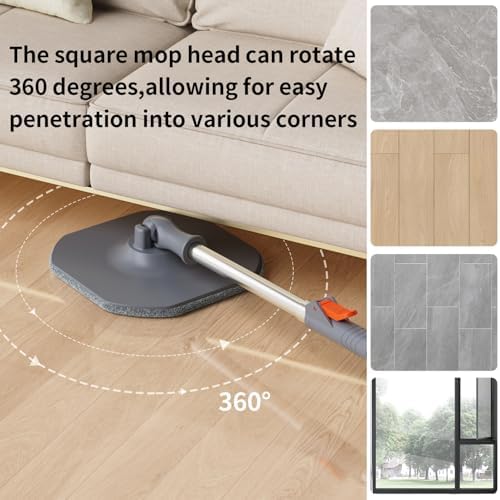 Efficient Dual Bucket Spin Mop with Foldable Handle for Deep Cleaning