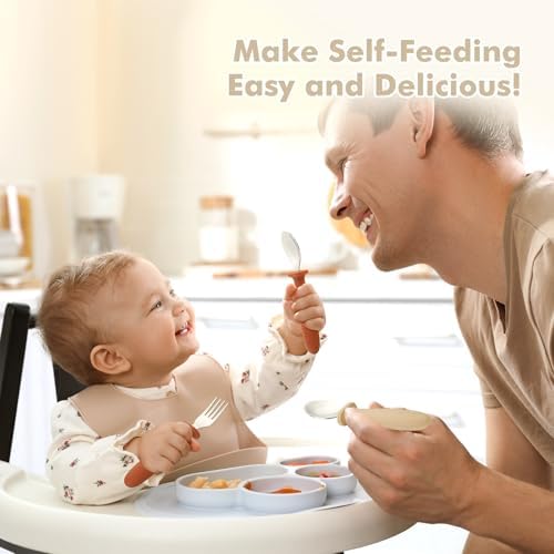 DRKIO 8 Piece Toddler Utensils Set Safe Ergonomic and Perfect for Kids