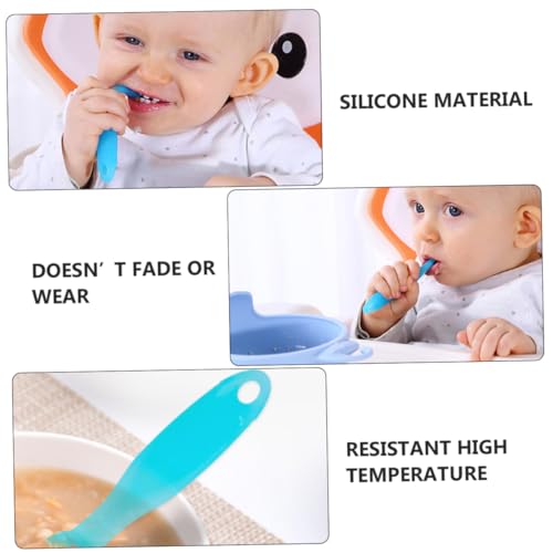 2-Piece Portable Silicone Dip Spoons for Toddlers